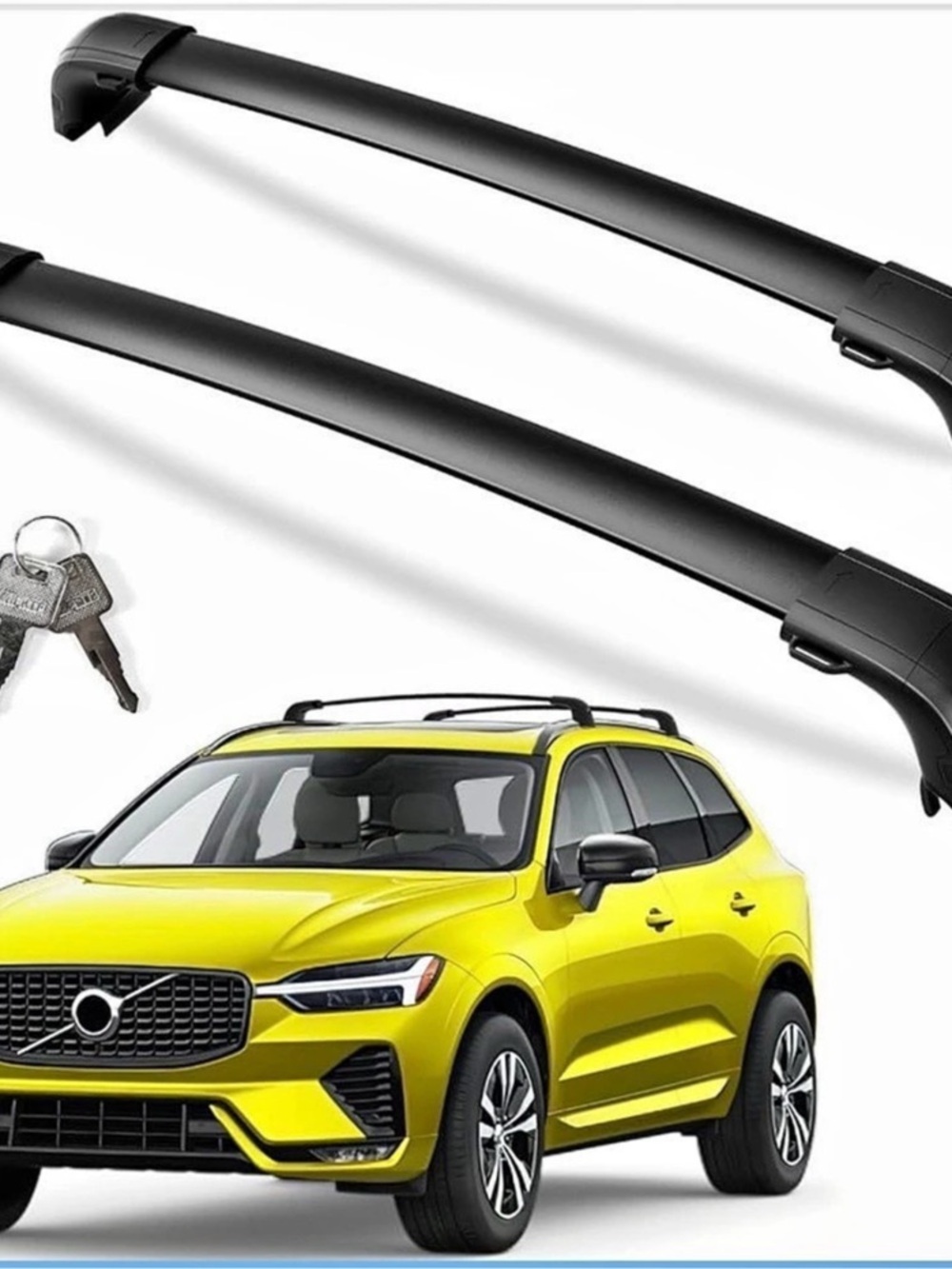 Roof Rack Crossbars for Volvo XC60 Black